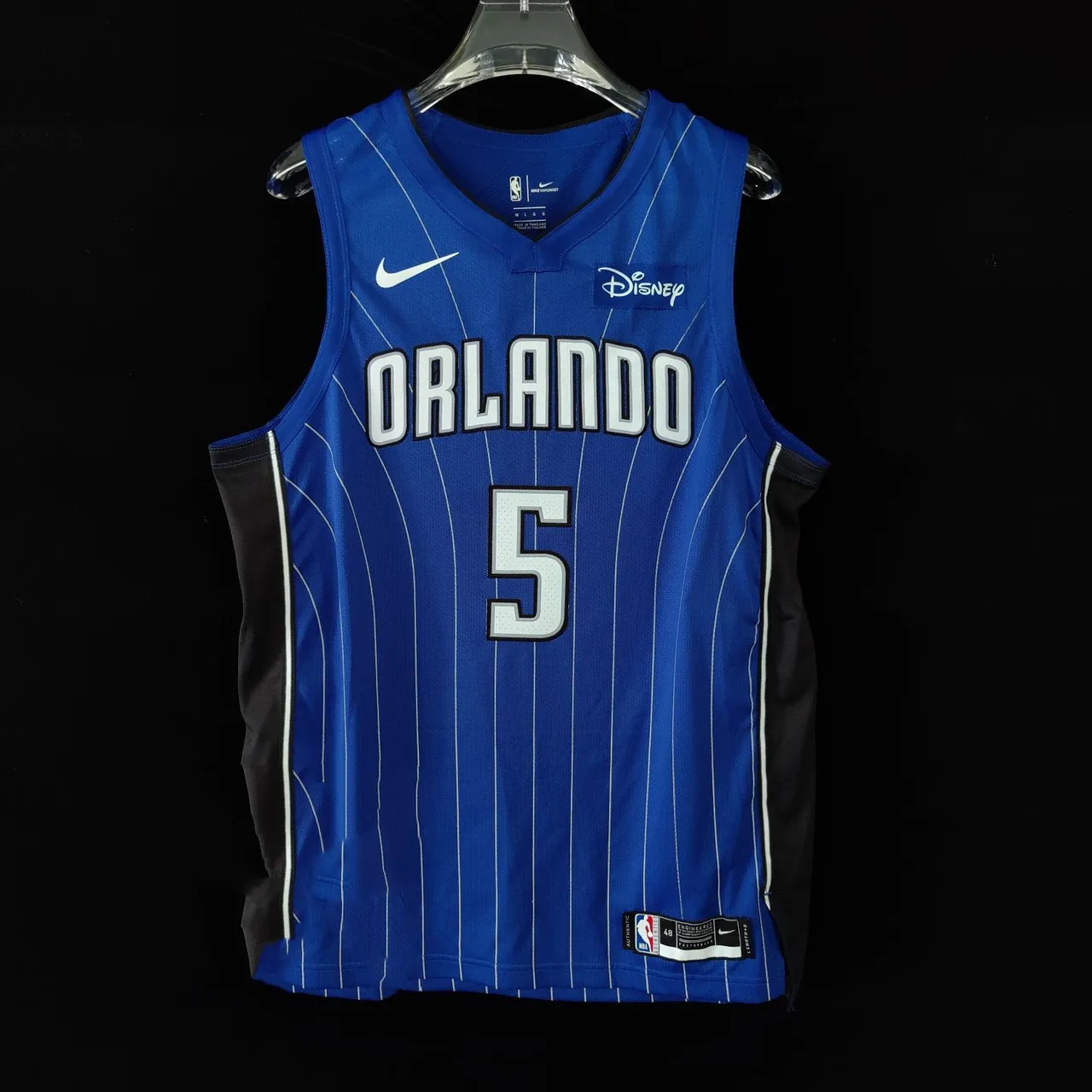 Nike Orlando Magic Disney Edition Blue Pinstripe Jersey 3