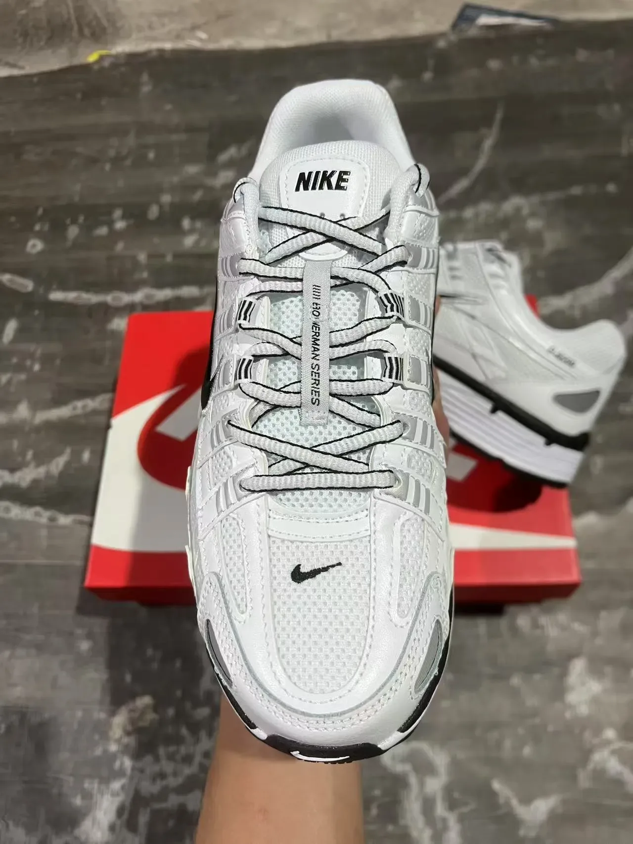 Nike P-6000 White and Black Lifestyle Sneakers 3
