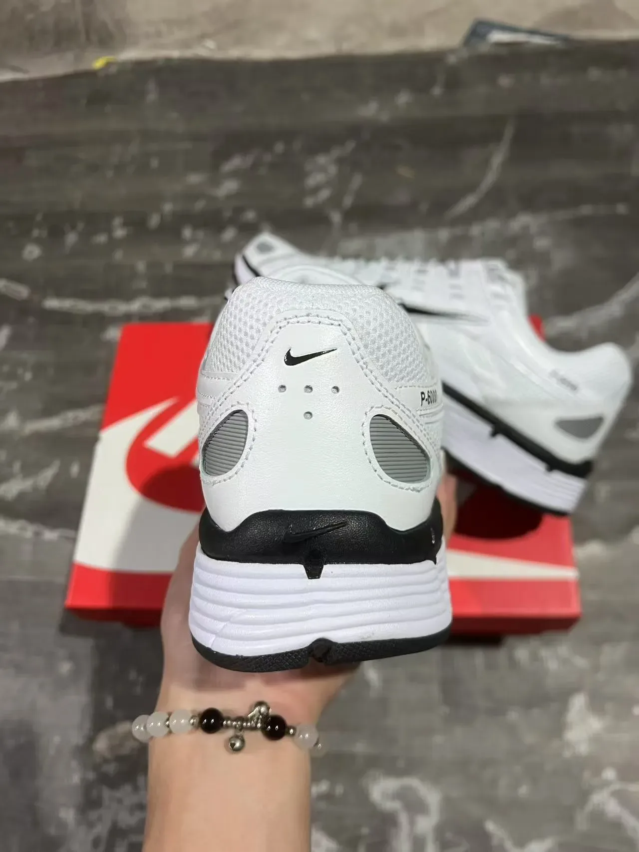 Nike P-6000 White and Black Lifestyle Sneakers 8