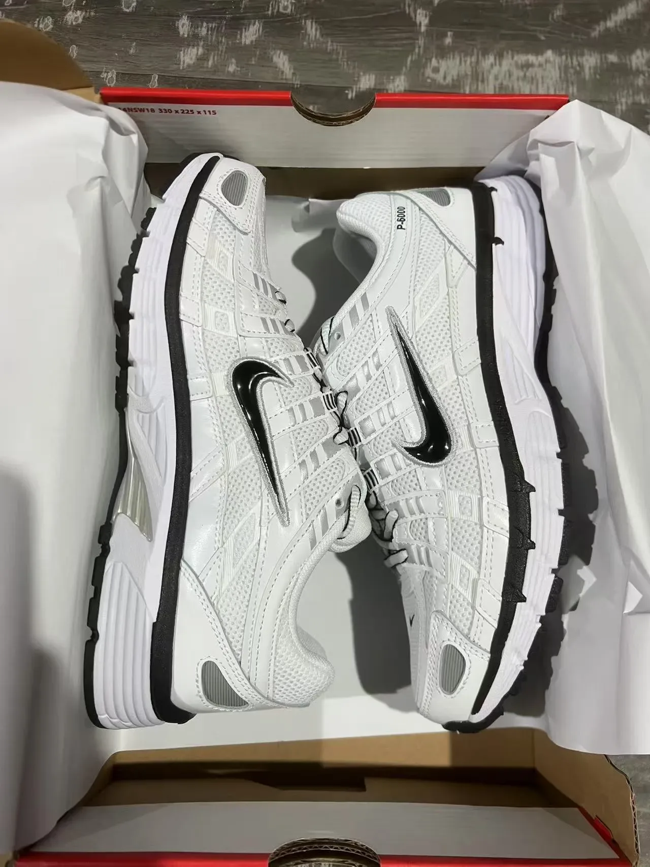 Nike P-6000 White and Black Lifestyle Sneakers 9