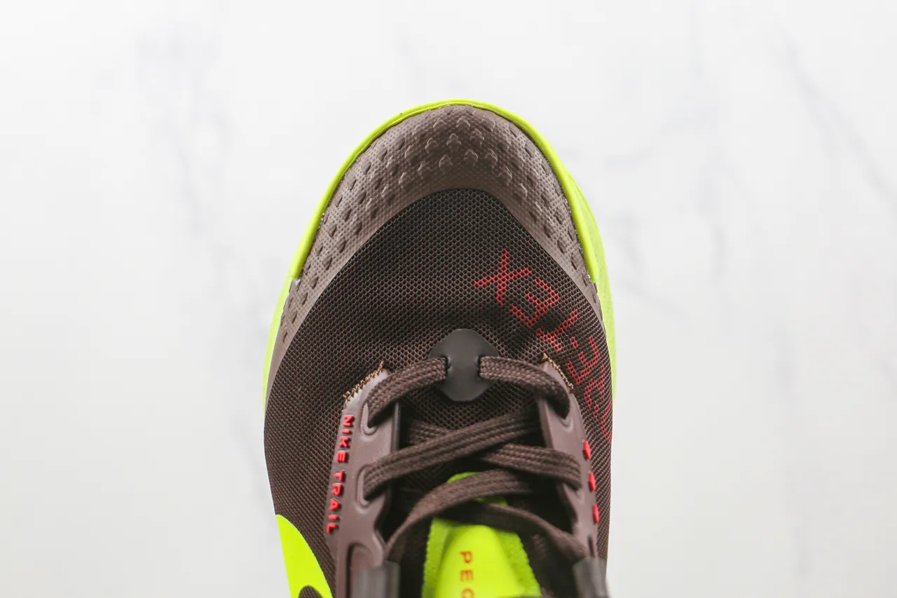 Nike Pegasus Trail 4 GORE-TEX Chaussures de course Marron et Jaune Néon 6