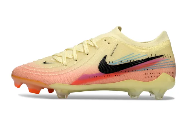 Nike Phantom GT Beige Pink Knit Upper Gradient Colorway Firm-Ground Soccer Shoes 7