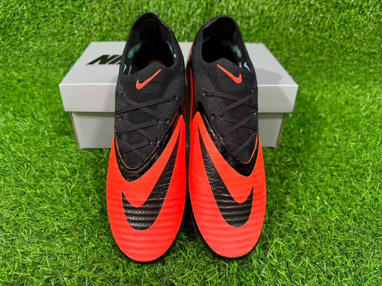 Nike Phantom GT Black Orange Low-Cut Football Cleat Iridescent Holographic Outsole Firm-Ground Soccer Shoes 5
