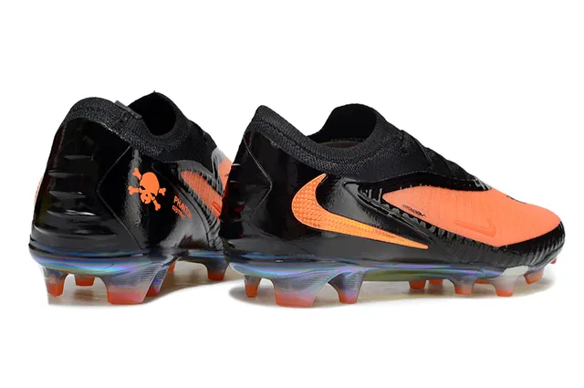 Nike Phantom GT Black Orange Low-Cut Football Cleat Iridescent Holographic Outsole Firm-Ground Soccer Shoes 13