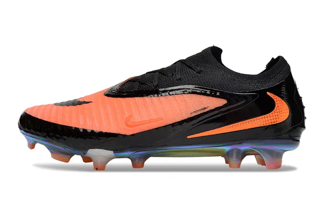 Nike Phantom GT Black Orange Low-Cut Football Cleat Iridescent Holographic Outsole Firm-Ground Soccer Shoes 15