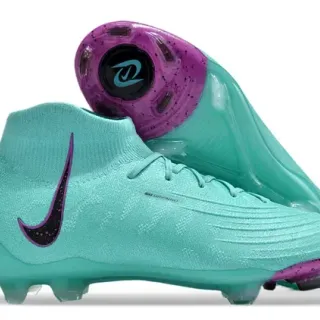 Nike Phantom GT أحذية كرة القدم أزرق وأرجواني عالية القطع ملائمة للجوارب Flyknit أرضية صلبة