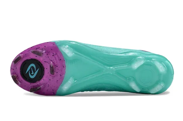 Nike Phantom GT Chaussures de football bleu violet haute coupe ajustement chaussette Flyknit construction sol ferme 6
