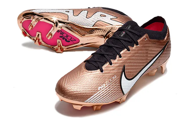Nike Phantom GT সোনা গোলাপী ধাতব তামা উপর অসমমিত লেসিং কঠিন মাটি ফুটবল জুতো 6
