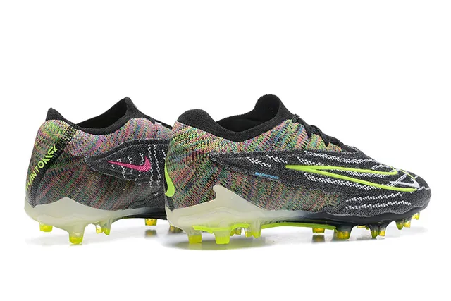 Nike Phantom GT Multicor Neon Verde Para Gramado Firme Sapatos de Futebol 5