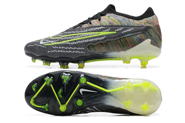 Nike Phantom GT Multicor Neon Verde Para Gramado Firme Sapatos de Futebol 9