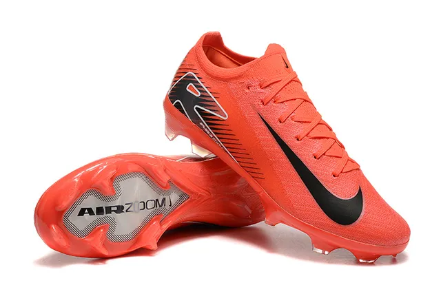 Nike Phantom GT Orange Black Low-Cut Knit Upper Firm-Ground Soccer Shoes 6