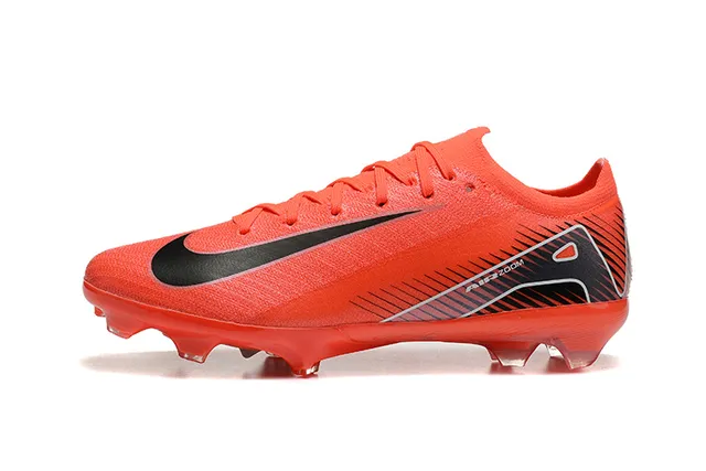 Nike Phantom GT Orange Black Low-Cut Knit Upper Firm-Ground Soccer Shoes 10