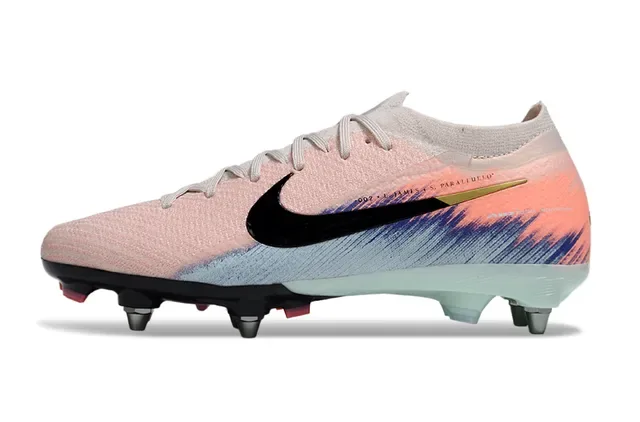 Nike Phantom GT حذاء كرة القدم وردي متعدد الألوان مع الجزء العلوي من التريكو تصميم تدرجي برسوم الفرشاة Firm-Ground 7