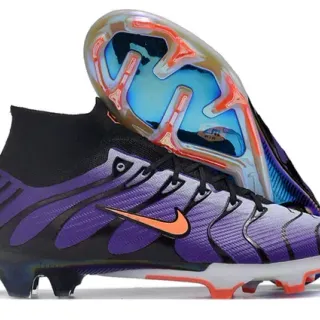 Nike Phantom GT أحذية كرة القدم أرجواني أسود عالية القطع كولار جوارب أرض صلبة
