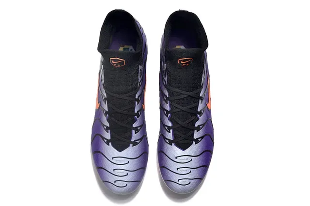 Nike Phantom GT Purple Black High-Cut Sock-Fit Collar Firm-Ground Soccer Shoes 2