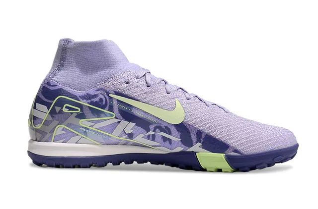 Nike Phantom GT violet vert chaussures de football haut col de chaussette Swoosh latéral pour pelouse 5