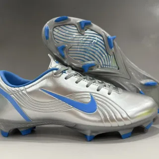 Nike Phantom GT Silver and Blue Firm-Ground Soccer Shoes