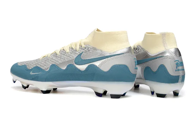 Nike Phantom GT Silver Blue Cream Firm-Ground Soccer Shoes 4
