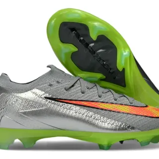 Nike Phantom GT Silver Green Knitted Upper Metallic Firm-Ground Soccer Shoes