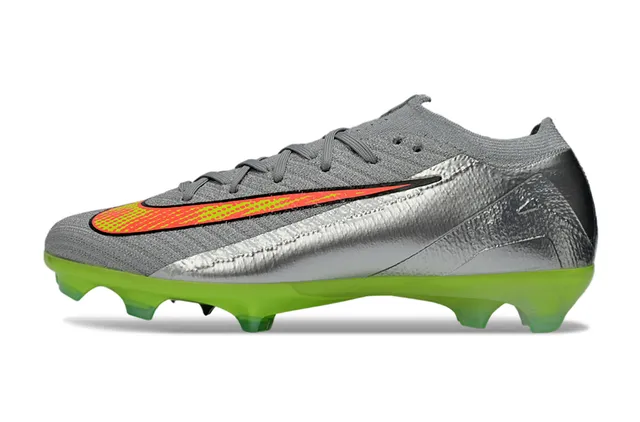 Nike Phantom GT Silver Green Knitted Upper Metallic Firm-Ground Soccer Shoes 7