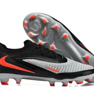 Nike Phantom GT أحذية كرة القدم السوداء الرمادية البرتقالية للأرض الصلبة