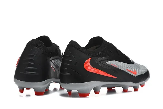 Nike Phantom GT أحذية كرة القدم السوداء الرمادية البرتقالية للأرض الصلبة 2