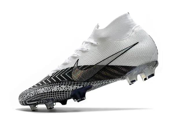 Nike Phantom GT Chaussures de football Blanc Noir Marine pour terrain ferme 4