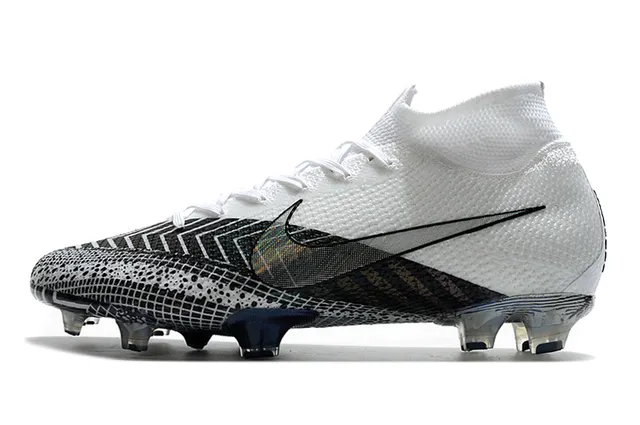 Nike Phantom GT Chaussures de football Blanc Noir Marine pour terrain ferme 5