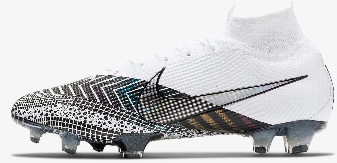 Nike Phantom GT Chaussures de football Blanc Noir Marine pour terrain ferme 10