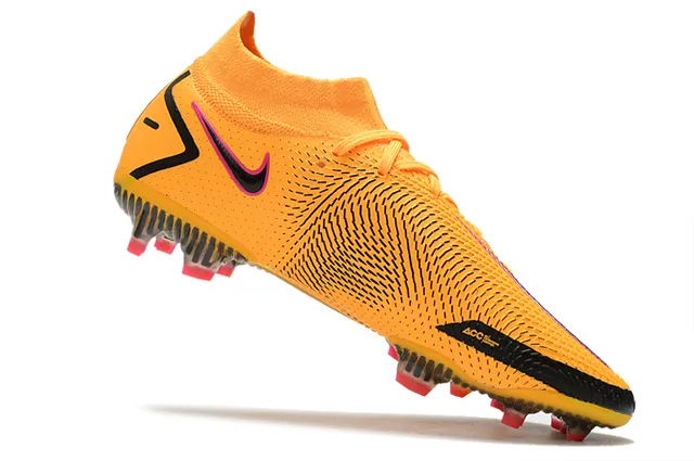Nike Phantom GT Blanc Bleu Or Chaussures de football terrain ferme 7