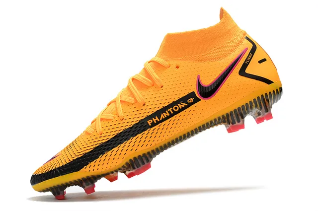 Nike Phantom GT Blanc Bleu Or Chaussures de football terrain ferme 8