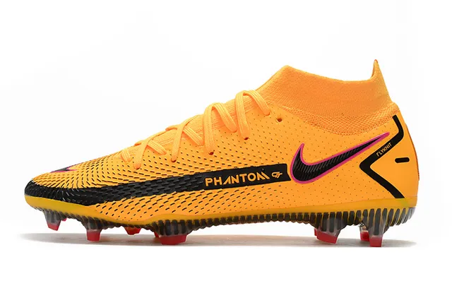 Nike Phantom GT Blanc Bleu Or Chaussures de football terrain ferme 9