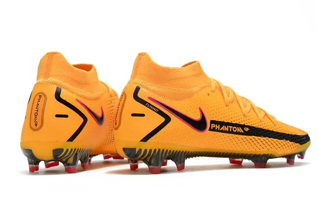 Nike Phantom GT Blanc Bleu Or Chaussures de football terrain ferme 11