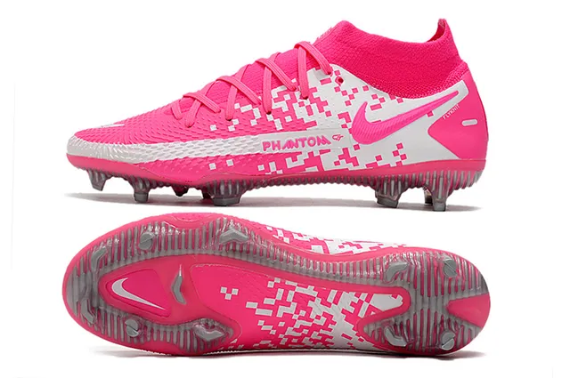 Nike Phantom GT Blanc Bleu Or Chaussures de football terrain ferme 12