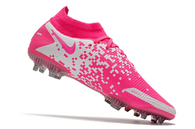 Nike Phantom GT Blanc Bleu Or Chaussures de football terrain ferme 13