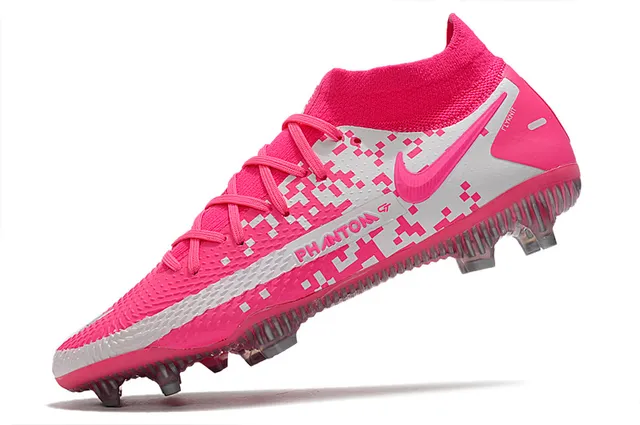 Nike Phantom GT Blanc Bleu Or Chaussures de football terrain ferme 14