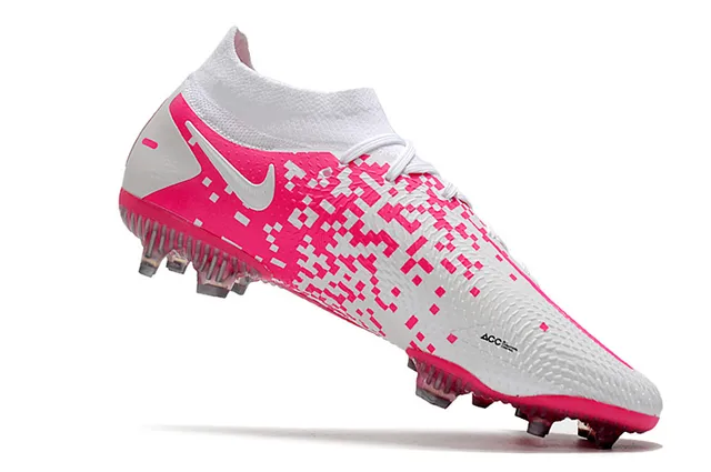 Nike Phantom GT Blanc Bleu Or Chaussures de football terrain ferme 19
