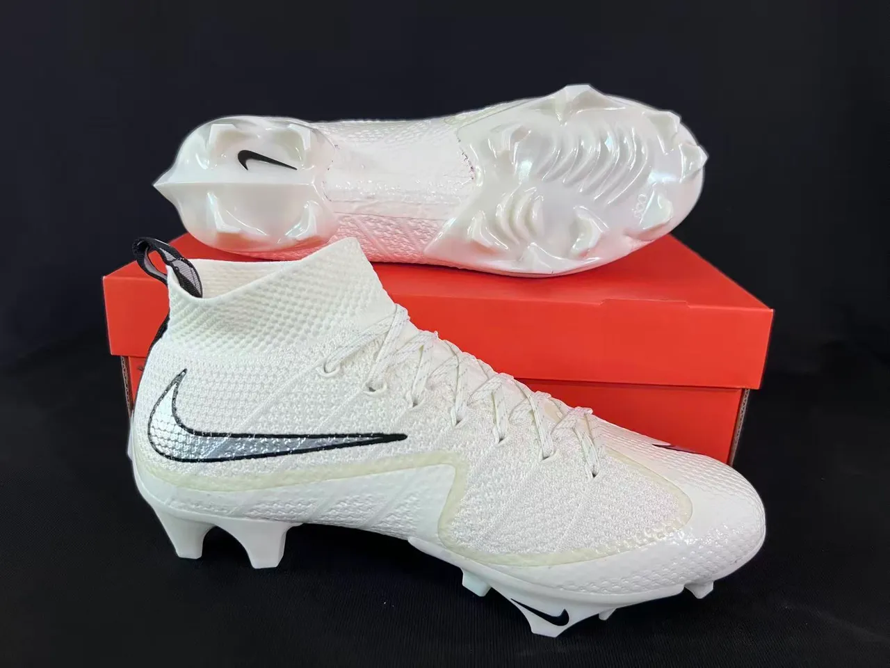 Nike Phantom GT White Silver Firm-Ground Soccer Shoes 6