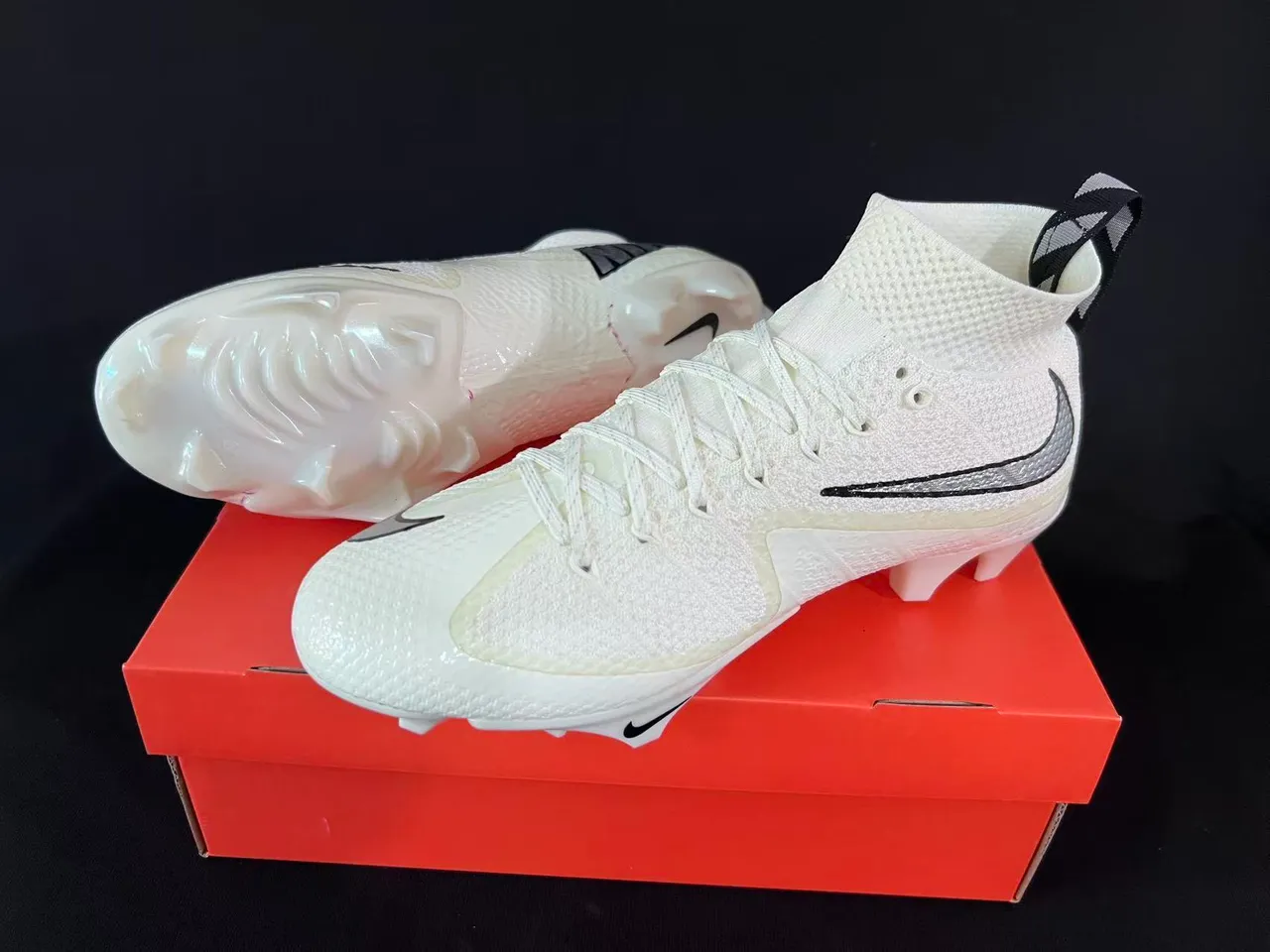 Nike Phantom GT White Silver Firm-Ground Soccer Shoes 8