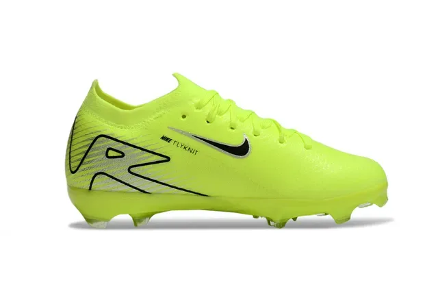 Nike Phantom GT Jaune Noir Bas Coupe Haut Tricot Crampons Moldés Terrain Firme Chaussures de Football 5