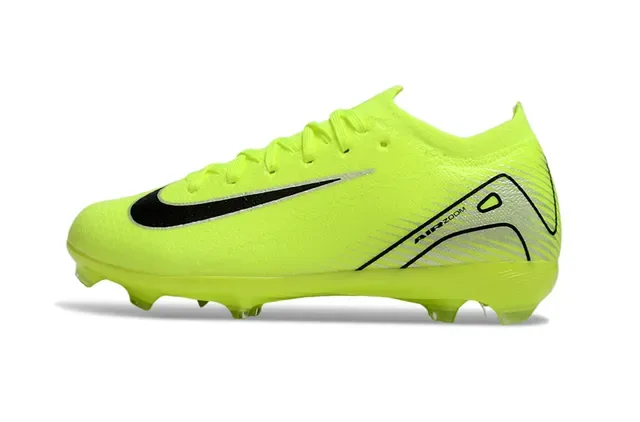 Nike Phantom GT Jaune Noir Bas Coupe Haut Tricot Crampons Moldés Terrain Firme Chaussures de Football 6