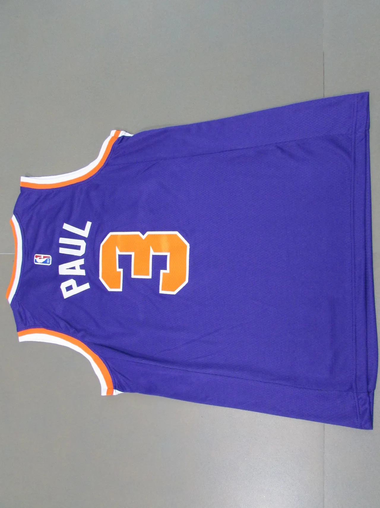 Nike Phoenix Suns Chris Paul #3 Violet Orange Sans Manches Col en V Maillot 2