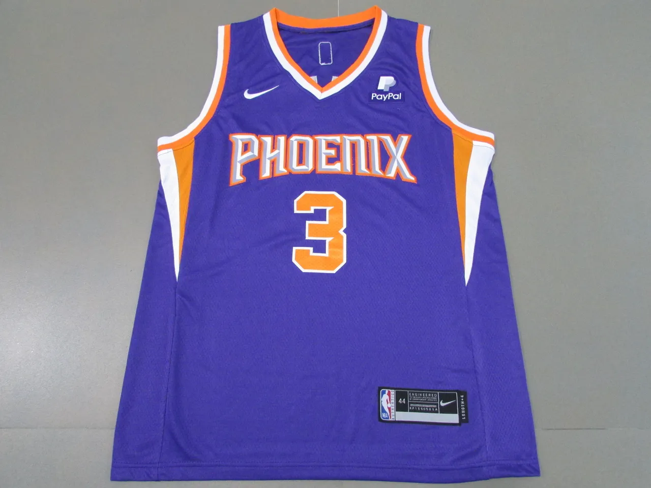 Nike Phoenix Suns Chris Paul #3 Violet Orange Sans Manches Col en V Maillot 3