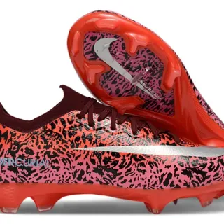 Nike Pink Black Low-Cut Dynamic-Fit Collar Abstract Splatter Print Firm-Ground Soccer Shoes