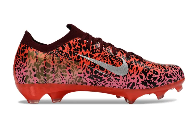 Nike Pink Black Low-Cut Dynamic-Fit Collar Abstract Splatter Print Firm-Ground Soccer Shoes 5