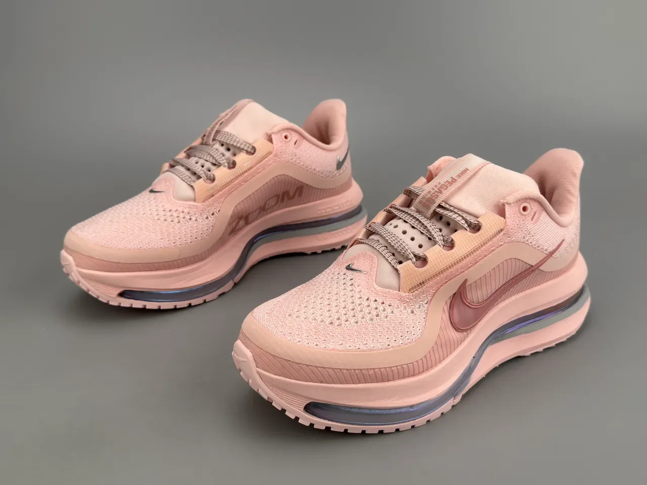Nike Air Zoom Unit Zapatillas Running Rosa Gris Malla Superior Ingenieril Visible 5