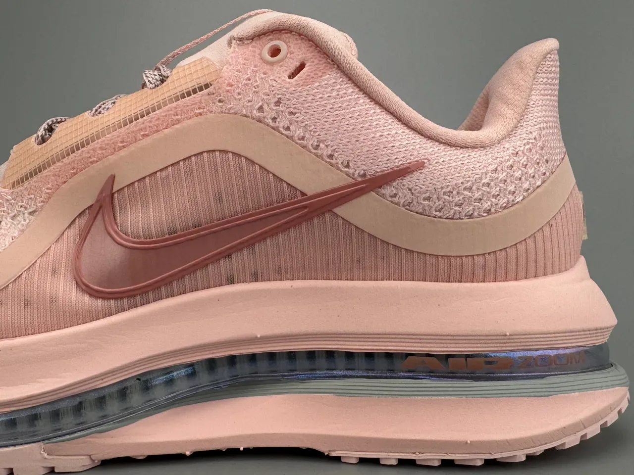 Nike Air Zoom Unit Zapatillas Running Rosa Gris Malla Superior Ingenieril Visible 7