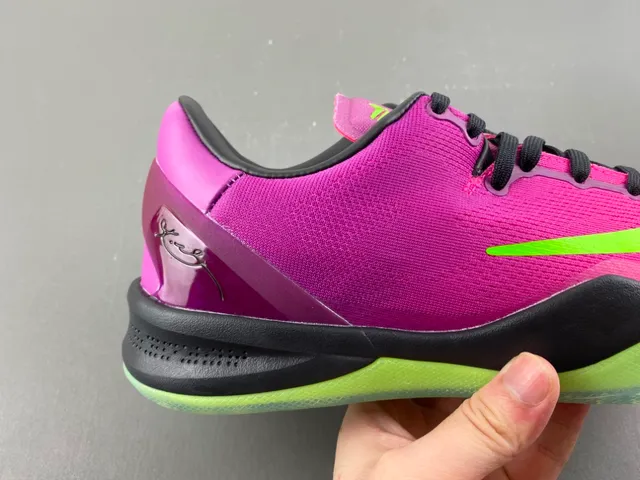 Nike Pink Green Low-Cut Knit Upper Asymmetrical Lacing Basketball Shoes 3