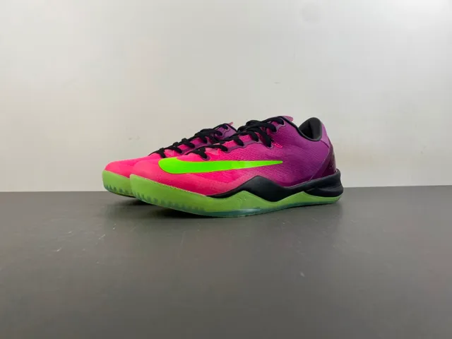 Nike Pink Green Low-Cut Knit Upper Asymmetrical Lacing Basketball Shoes 11
