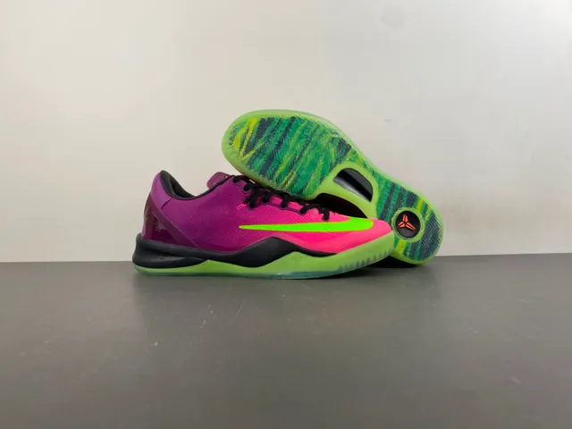 Nike Pink Green Low-Cut Knit Upper Asymmetrical Lacing Basketball Shoes 13